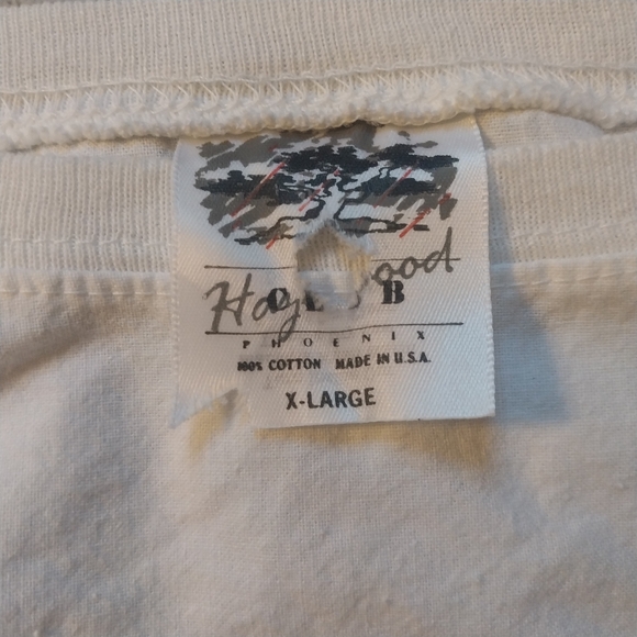 Hazelwood Long-sleeved t-shirt. X-Large, White. Used. Made In USA. - Picture 2 of 8